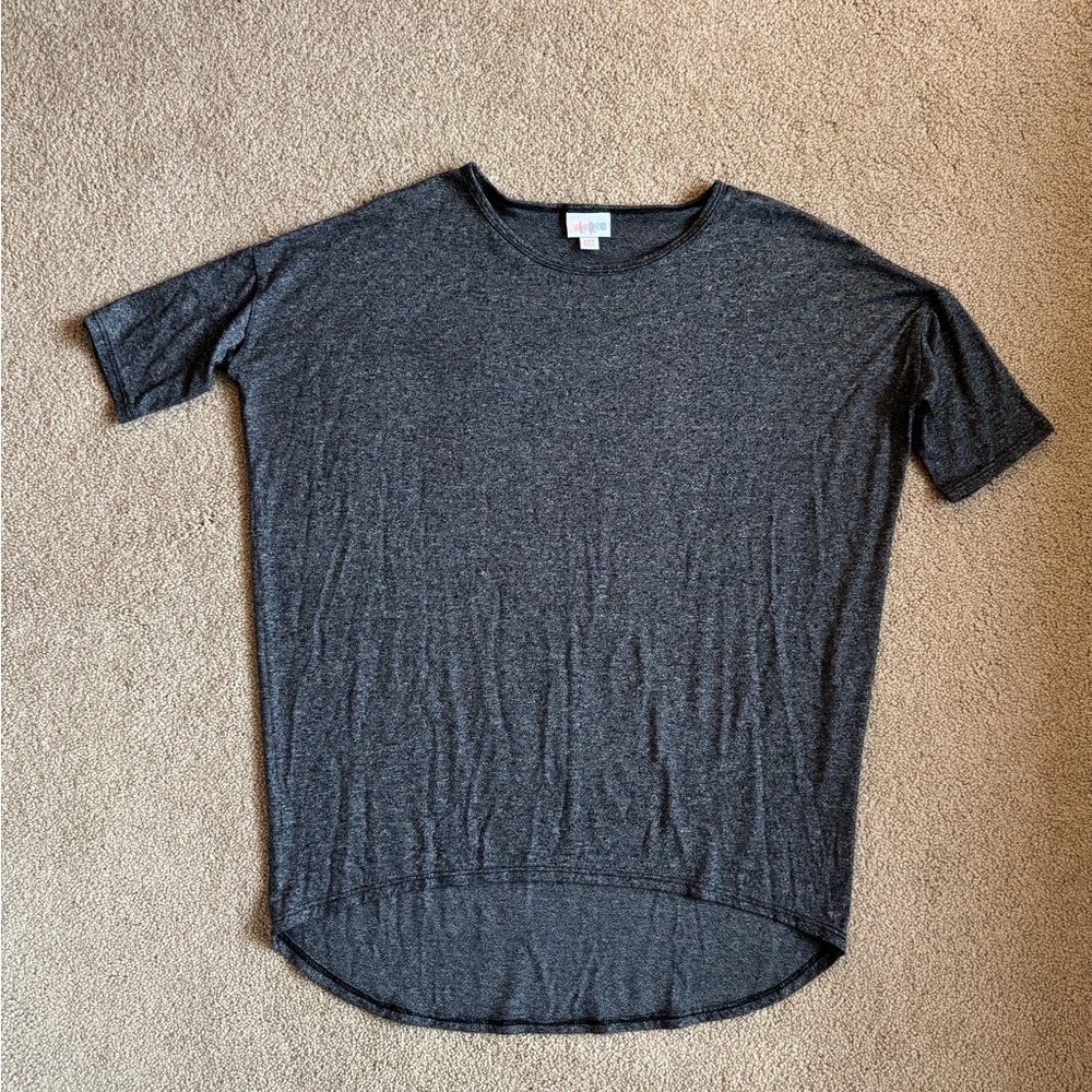 LuLaRoe Dark Gray Heathered Top